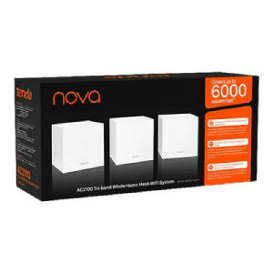 Tenda Nova MW12 Pack 3 - Tri-Banda - Hasta 500m - 120 dispositivos - 2xGigabit - Mesh