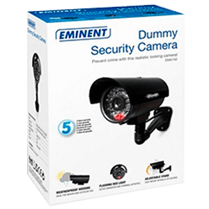 Eminent Em6150 Dummy bala negro ficticia carcasa de seguridad con led vigilancia interior y exterior pared aaa 15 falsa