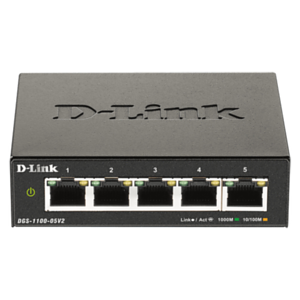 D-Link DGS-1100-05V2 switch Gestionado Gigabit Ethernet (10/100/1000) Negro - Hub Switch
