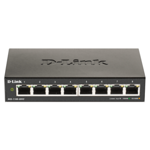 D-Link DGS-1100-08V2 Gigabit Ethernet (10/100/1000) Negro - Hub Switch