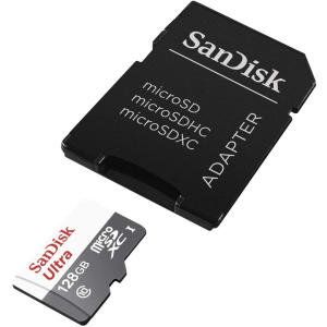 Sandisk Ultra MicroSDXC 128GB + Adaptador 100MB/S CLASS 10 UHS-I - Tarjeta Memoria