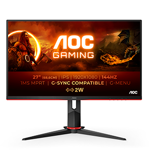 AOC 27G2AE/BK - 27" - IPS - FHD - 144Hz - Freesync Premium - Altavoces - Monitor Gaming