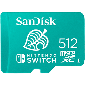 SanDisk Hojo Animal Crossing 512GB MicroSDXC UHS-I - Tarjeta Memoria para Nintendo Switch, PC Hardware, Telefonia en GAME.es