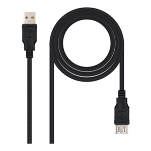 Nanocable CABLE USB 2.0, TIPO A/M-A/H, NEGRO, 1.8 M
