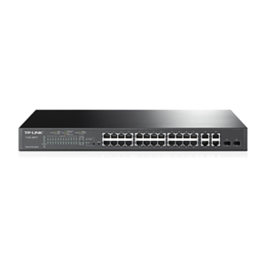 TP-LINK T1500-28PCT Gestionado L2 Fast Ethernet (10/100) Energía sobre Ethernet (PoE) 1U Negro