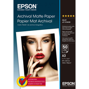 Epson Archival Matte Paper, DIN A3, 189 g/m², 50 hojas