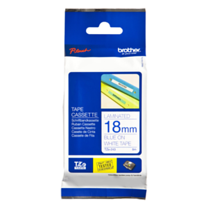 Brother TZE-243 cinta para impresora de etiquetas Azul sobre blanco