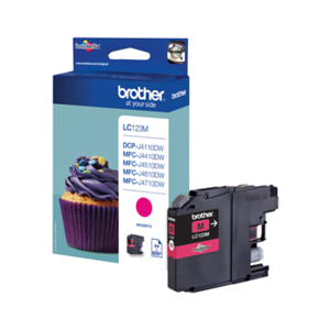 Brother LC-123M cartucho de tinta 1 pieza(s) Original Alto rendimiento (XL) Magenta