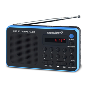 Sunstech Portable digital AM/FM Negro Azul - Radio