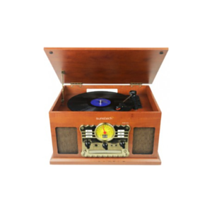 Sunstech PXRC5CD Bluetooth Madera - Tocadiscos