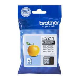 Brother LC-3211BK cartucho de tinta Original Rendimiento estándar Negro