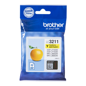 Brother LC-3211Y cartucho de tinta Original Rendimiento estándar Amarillo