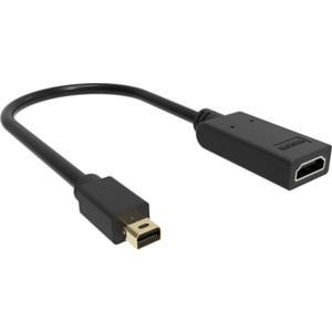 Vision TC-MDPHDMI/BL adaptador de cable de vídeo Mini DisplayPort HDMI tipo A (Estándar) Negro
