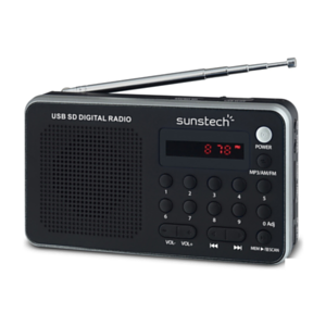 Sunstech Portable digital AM/FM Silver Analógica Negro Plata - Radio