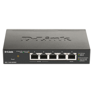 D-Link DGS-1100-05PDV2 switch Gestionado Gigabit Ethernet (10/100/1000) Energía sobre Ethernet (PoE) Negro