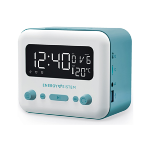 Energy Sistem Clock Speaker 2 Reloj Digital Azul, Blanco - Altavoz