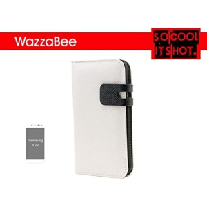 FUNDA WAZZABEE PARA SAMSUNG S IV POLIPIEL MARCO INT. PLASTICO CIERRE MAGNETICO BLANCO WB S4 WP WH FUNDA WAZZABEE PARA SAMSUNG S IV POLIPIEL MARCO INT. PLASTICO CIERRE MAGNETICO BLANCO WB S4 WP WH