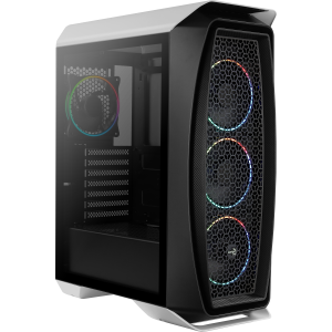 Aerocool One Eclipse cristal templado usb 3.1 rgb blanca reacondicionado caja pc atx 4 ventiladores 12cm carcasa aerooneeclipsewhaerocool aerocol panel lateral torre