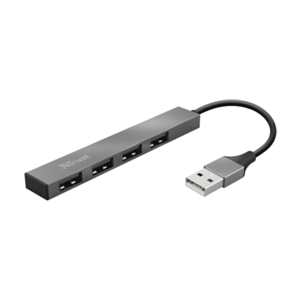 Trust Halyx USB 2.0 480 Mbit/s Aluminio - HUB USB