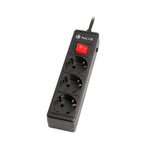 NGS Grid 300 Negro 3 salidas AC 250 V 1,5 m