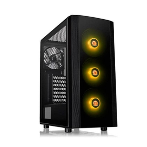 Thermaltake Versa J25 TG RGB Midi Tower Negro - Caja Ordenador