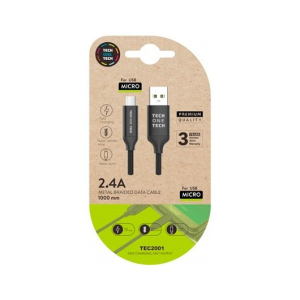 CABLE USB(A) A MICRO USB(B) TECH ONE TECH 1M NEGRO CABLE USB(A) A MICRO USB(B) TECH ONE TECH 1M NEGRO