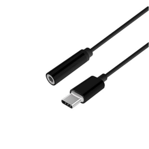 Aisens USBC a Lightning USB-CM Jack 3.5H Negro 1.5 cm  Cable