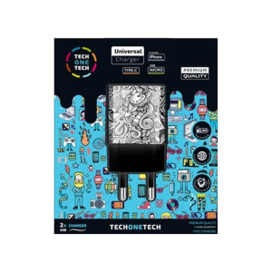 Tech One Tech Art Deco Doble 2.4A Alto Rendimiento - Cargador