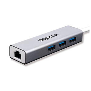 Approx APPC07GHUB hub de interfaz USB 3.2 Gen 1 (3.1 Gen 1) Type-A 5000 Mbit/s Gris