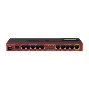 Mikrotik RB2011UIAS-IN Gigabit Ethernet (10/100/1000) Energía sobre Ethernet (PoE) Rojo - Hub