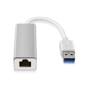 Aisens A106-0049 USB 3.0 RJ-45 Plata, Blanco - Adaptador