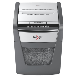 Rexel Optimum AutoFeed+ 50X triturador de papel Corte cruzado 55 dB 22 cm Negro, Gris