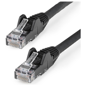 StarTech.com N6LPATCH1MBK cable de red Negro 1 m Cat6 U/UTP (UTP)