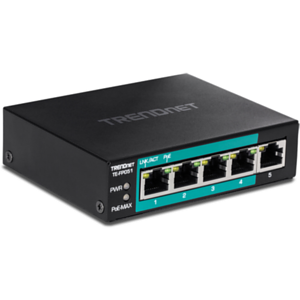 Trendnet TE-FP051 switch No administrado Fast Ethernet (10/100) Energía sobre Ethernet (PoE) Negro