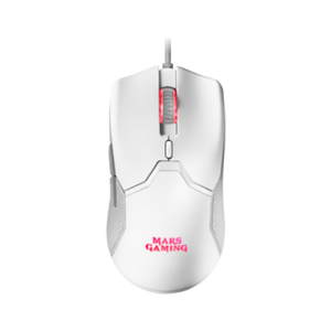 Mars Gaming MMVW USB optico 10000DPI Blanco - Raton