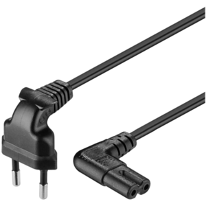 Goobay 56588 cable de transmisión Negro 0,5 m Enchufe tipo C C7 acoplador