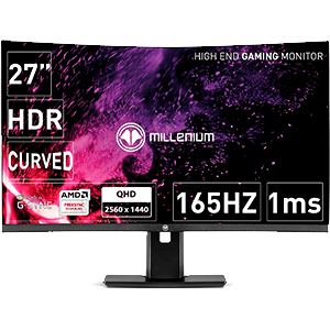 Millenium 27 Pro 27´´ - LED - QHD - 165Hz - Curvo - HDR - Monitor Gaming para PC Hardware en GAME.es