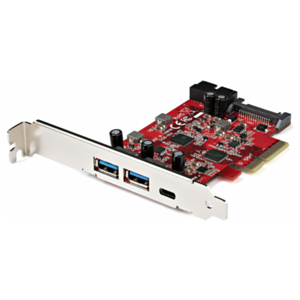 StarTech.com PCI Express USB 3.1 Gen2 10Gbps 1 USB-C 2 USB-A  - Tarjeta PCIe