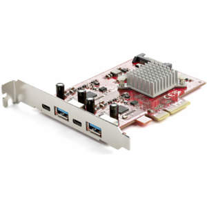 StarTech.com Tarjeta PCIe de 4 Puertos USB - Tarjeta de Expansión PCI Express USB de 10Gbps con 2 Controladores - 2 Puertos USB-
