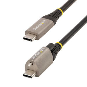 StarTech.com Cable 50cm USB-C con Tornillos Laterales de Fijación - 10Gbps - Cable USB Tipo C USB 3.1/3.2 Gen 2 - con Carga por