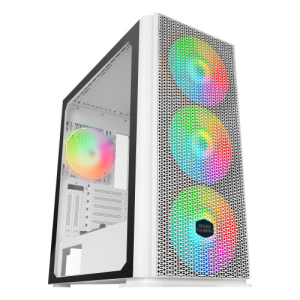 Mars Gaming MCPROW XL E-ATX Cristal Templado RGB Blanco - Caja Ordenador