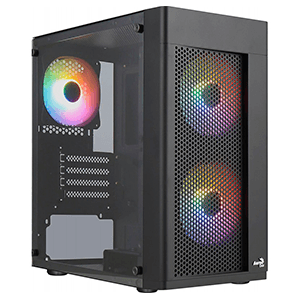 Aerocool Hexform V2 Micro ATX FRGB Negro - Caja Ordenador Aerocool Hexform V2 Micro ATX FRGB Negro - Caja Ordenador