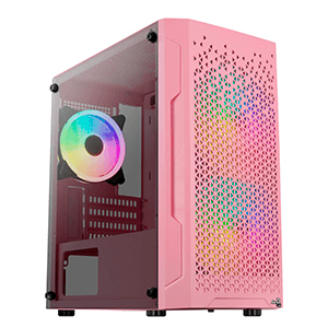 Aerocool Trinityminipkv3 Caja gaming micro atx cristal templado 3xventiladores rgb rosa mini v3 ordenador argb usb 3.0 trinityminiwhv3 pc blanca 3 3.2