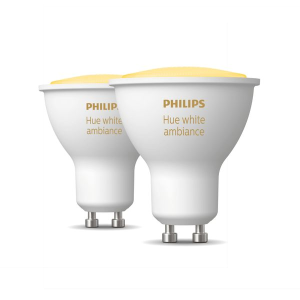 Philips Hue White ambiance Pack de 2 GU10 - Bombilla Inteligente