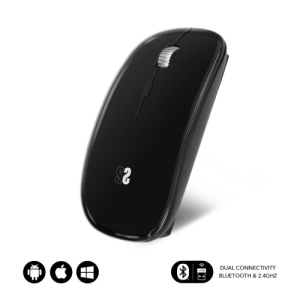 Subblim Flat Mouse Inalámbrico Dual Negro - Raton
