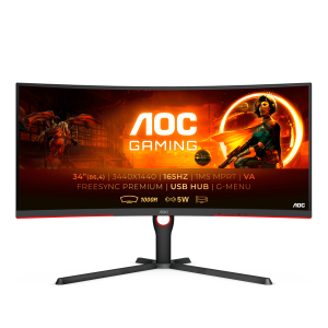 AOC G3 CU34G3S/BK 34´´ - LED - 2K QHD - UltraWide - Curvo - Monitor