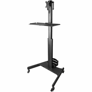 StarTech.com Carrito Ergonómico con Ajuste de Altura para Estación de Trabajo Móvil - con Soporte VESA para Monitor - con Soport