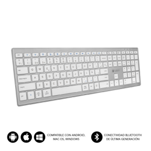 Subblim Pure Extended Silver Wireless - Teclado