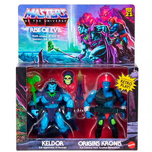 Pack 2 figuras Keldor and Kronis Rise of Evil Masters of the Universe 14cm