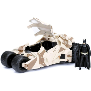 Set figura + coche Batmovil metal camuflaje El Caballero Oscuro DC Comics